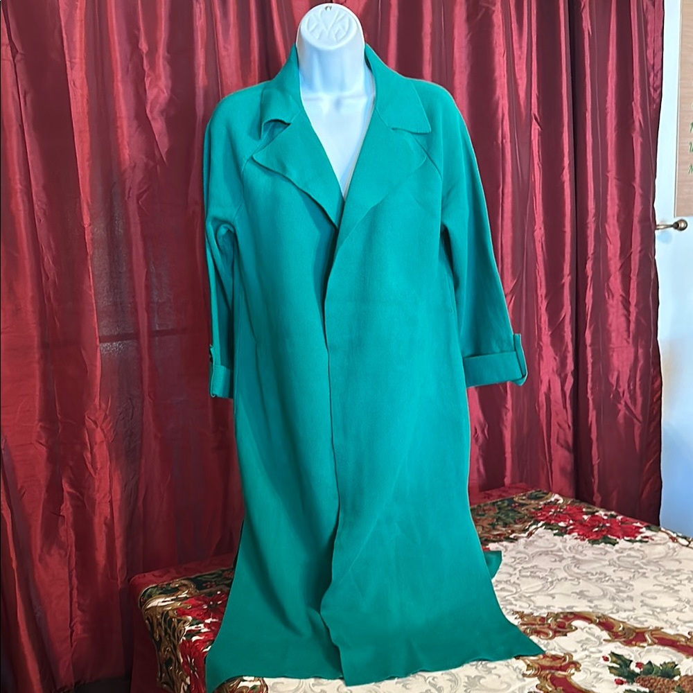 Ann Taylor Teal Trench Coat